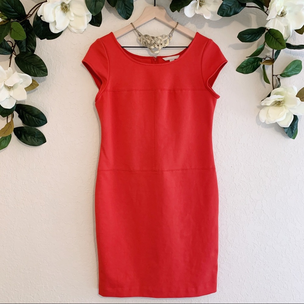Banana Republic Coral Cap Sleeve Dress